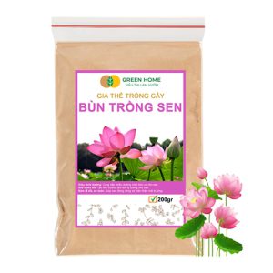 Bùn Khô Trồng Hoa Sen GreenHome, Gói 200gr, Phù Hợp Cây Thuỷ Sinh, Ngập Nước, Cho Hoa To, Lâu Tàn