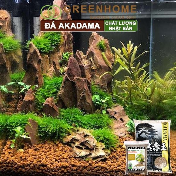 Đất akadama Greenhome, bao 1kg, giá thể bonsai, sen đá, phân nền thủy sinh, bonsai nhiều size lựa chọn