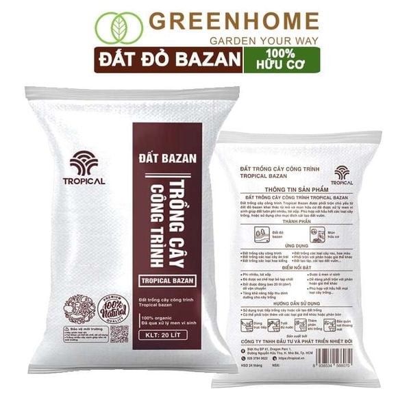Đất đỏ bazan Tropical, trồng hoa hồng, kiểng lá, rau sạch, cây ăn trái |Greenhome