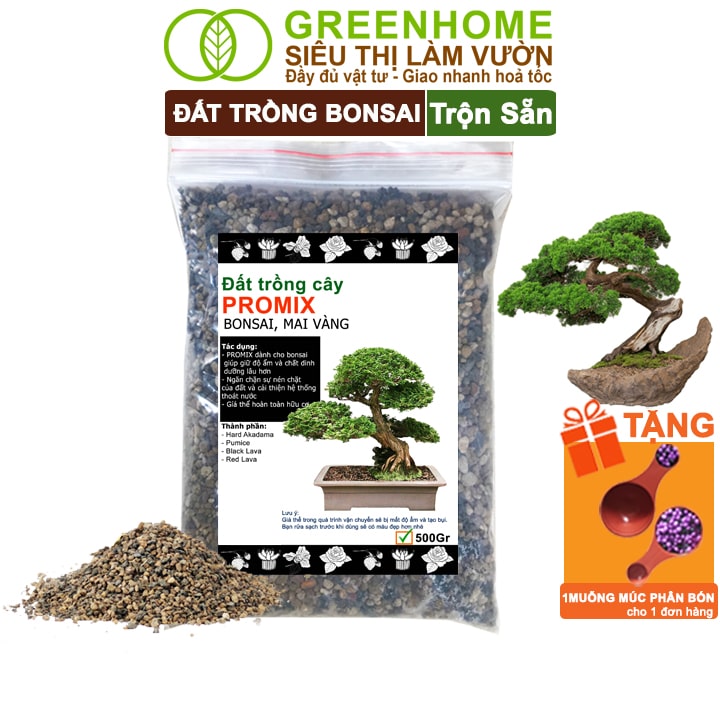 Đất Trồng Cây Bonsai Promix, Trộn Sẵn, Tiện Dụng, Giữ Ẩm Tốt, Thoáng Khí, Rễ Khoẻ, Thân To