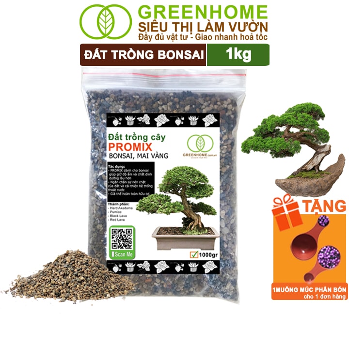 Đất Trồng Cây Bonsai Promix, Trộn Sẵn, Tiện Dụng, Giữ Ẩm Tốt, Thoáng Khí, Rễ Khoẻ, Thân To