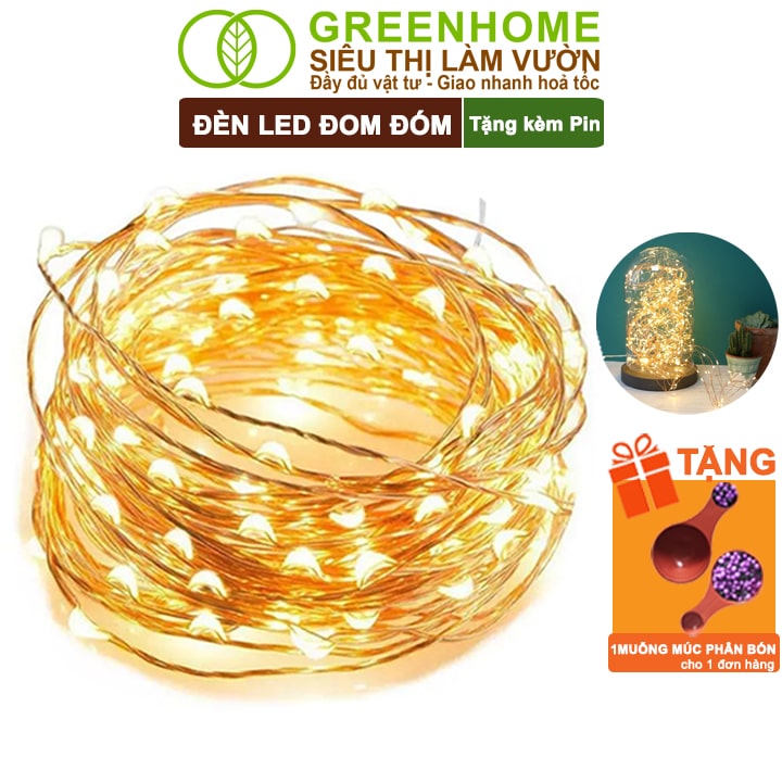 Dây Đèn Led Trang Trí, Fairy Lights, Đom Đóm 1 Mét, 3 Chế Độ Sáng, Tặng Kèm Pin, Chịu Nước, Decor, Chụp Hình