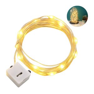 Dây Đèn Led Trang Trí, Fairy Lights, Đom Đóm 1 Mét, 3 Chế Độ Sáng, Tặng Kèm Pin, Chịu Nước, Decor, Chụp Hình