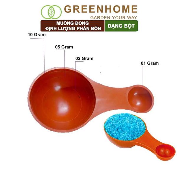 Muỗng đong định lượng phân bón dạng bột, 2 đầu, chia vạch sẵn, tiện lợi, dễ sử dụng