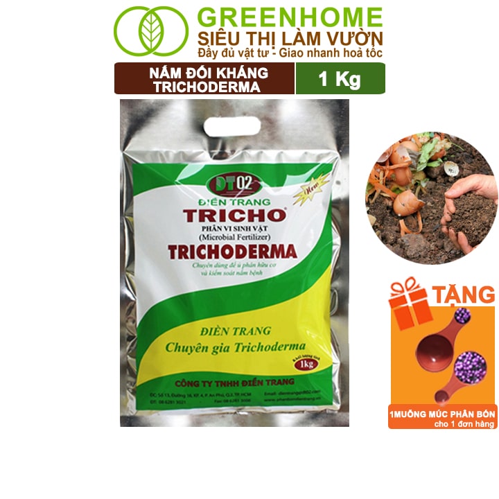 Nấm Đối Kháng Trichoderma Điền Trang, Bao 1kg, Ủ Phân Hữu Cơ, Ủ Rác, Đậu Tương, Khử Mùi, Cải Tạo Đất