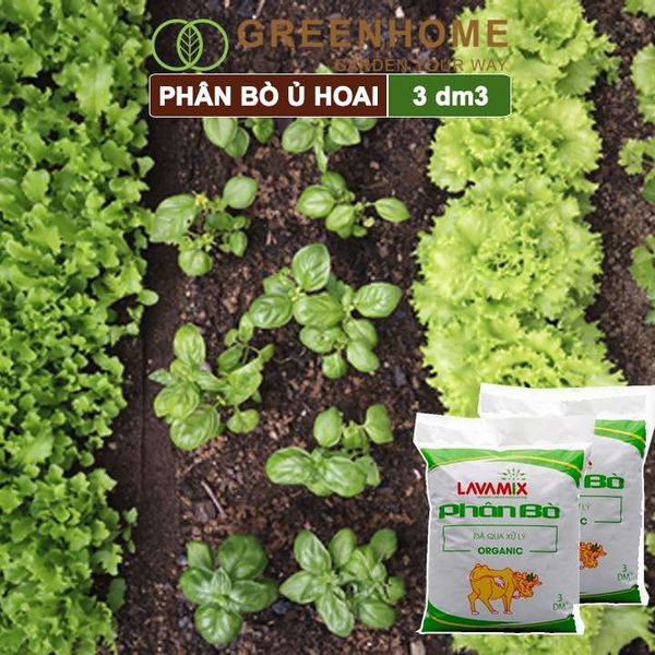Phân bò Lavamix, bao 3dm3, đã qua xử lý, không mùi hôi, hữu cơ tiện lợi |Greenhome
