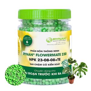 Phân Tan Chậm, Rynan 230, Chai 150gr, Chuyên Kiểng Lá, Dưỡng Lá Xanh, Sinh Trưởng Khoẻ