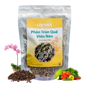 Phân Trùn Quế Viên Nén, Lavamix, Bao 1kg, Dinh Dưỡng Hữu Cơ, Không Mùi, Tốt Cho Lan, Bonsai, Rau, Cây Ăn Trái