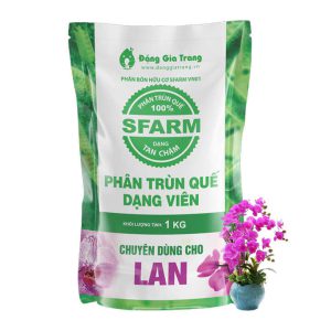 Phân Trùn Quế Viên Nén, Sfarm, Bao 1kg, Dinh Dưỡng Hữu Cơ, Không Mùi, Tốt Cho Lan, Bonsai, Rau, Cây Ăn Trái