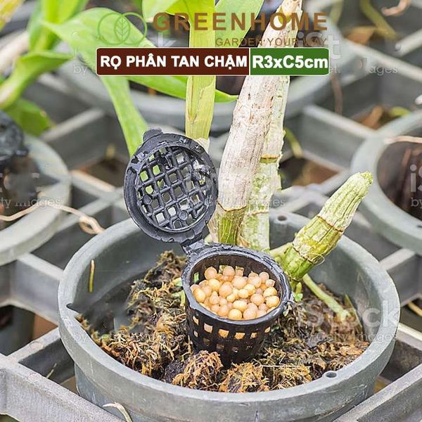 Rọ đựng phân tan chậm, R3xC5cm, cắm chậu, tiện lợi, tiết kiệm phân bón |Greenhome