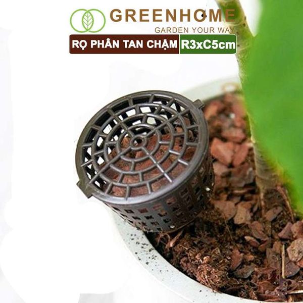 Rọ đựng phân tan chậm, R3xC5cm, cắm chậu, tiện lợi, tiết kiệm phân bón |Greenhome