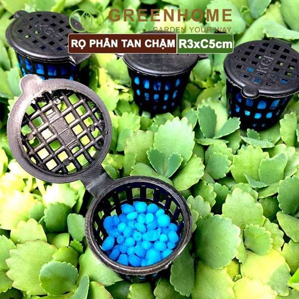 Rọ đựng phân tan chậm, R3xC5cm, cắm chậu, tiện lợi, tiết kiệm phân bón |Greenhome