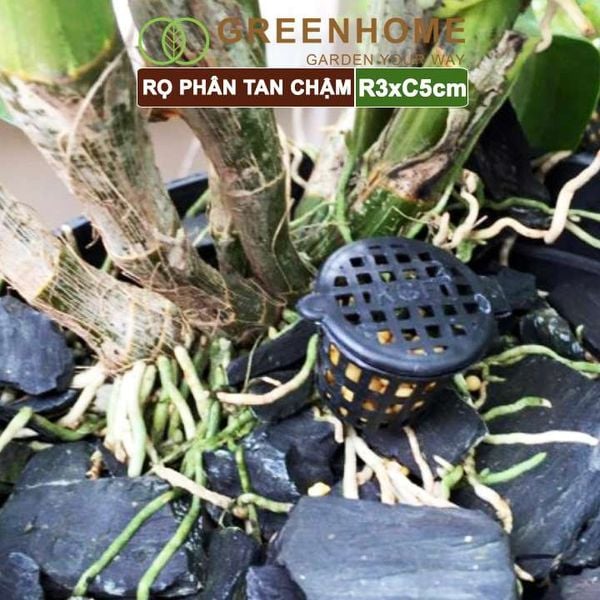 Rọ đựng phân tan chậm, R3xC5cm, cắm chậu, tiện lợi, tiết kiệm phân bón |Greenhome