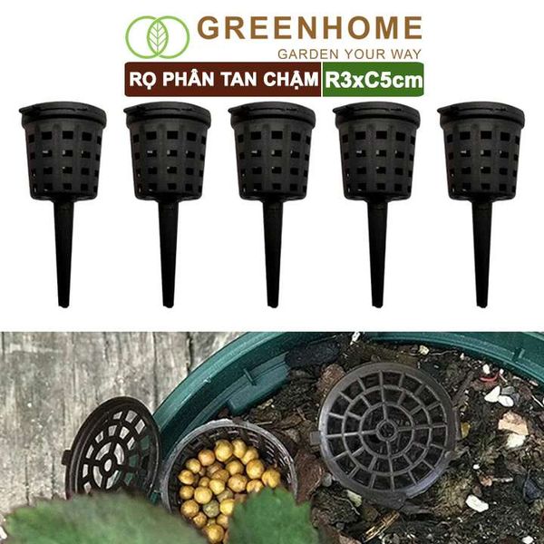 Rọ đựng phân tan chậm, R3xC5cm, cắm chậu, tiện lợi, tiết kiệm phân bón |Greenhome