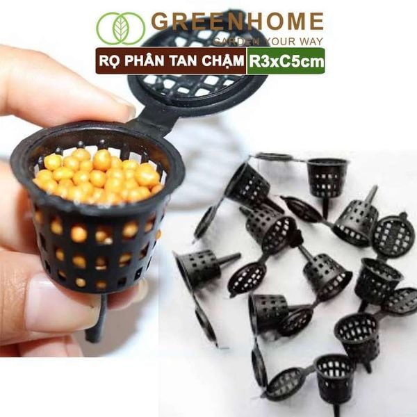 Rọ đựng phân tan chậm, R3xC5cm, cắm chậu, tiện lợi, tiết kiệm phân bón |Greenhome