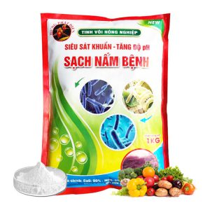 Tinh Vôi Nông Nghiệp, Bao 1kg, Cải Tạo Đất, Sạch Nấm Bệnh, Bổ Sung Vi Lượng Giúp Lá To, Quả Nặng