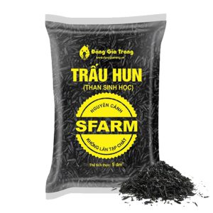 Trấu Hun Sfarm, Bao 5dm3, Giá Thể, Nguyên Cánh Không Lẫn Tạp Chất. Dùng Trồng Thuỷ Canh, Rau Mầm, Ươm Cây Con