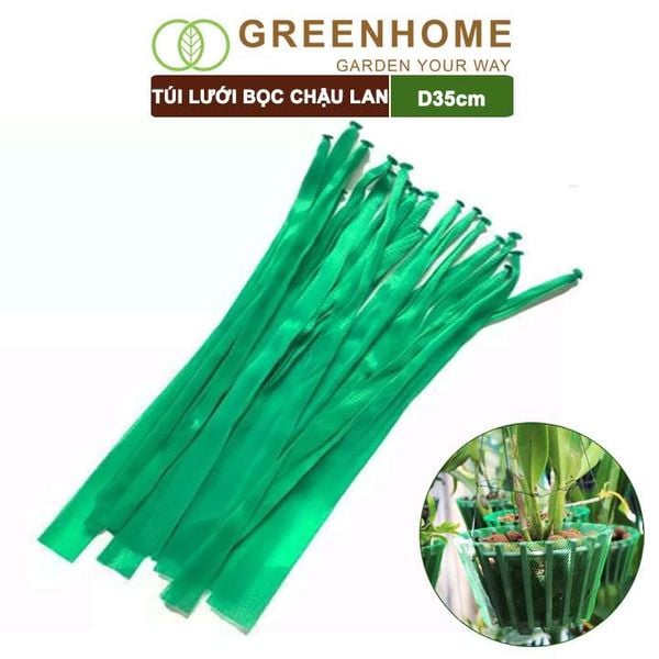 Túi lưới lót chậu trồng phong lan, D35cm, ngăn rơi vãi giá thể, phân bón, độ bền cao |Greenhome