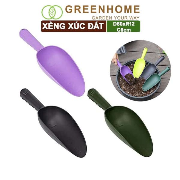 Xẻng nhựa làm vườn, D25cm, xúc đất, châm phân bón, có chia vạch tiện lợi, siêu bền, dễ vệ sinh