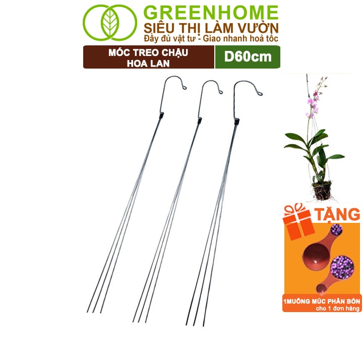 Móc Treo Chậu Lan, D60Cm, Thiết Kế Tối Giản, Thẩm Mỹ, Treo Chậu Lan, Chậu Hoa, Độ Bền Cao, Dễ Sử Dụng