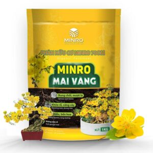 Phân Bón Hoa Mai, Minro, Bao 1kg, Hữu Cơ, Dưỡng Cây, Bung Chồi, Mượt Lá, Khoẻ Rễ, Bền Hoa