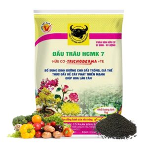 Phân Bón Hữu Cơ Đầu Trâu Trichoderma Greenhome, Bình Điền, Bao 1kg, Dạng Viên,Chuyên Hoa và Cây Cảnh