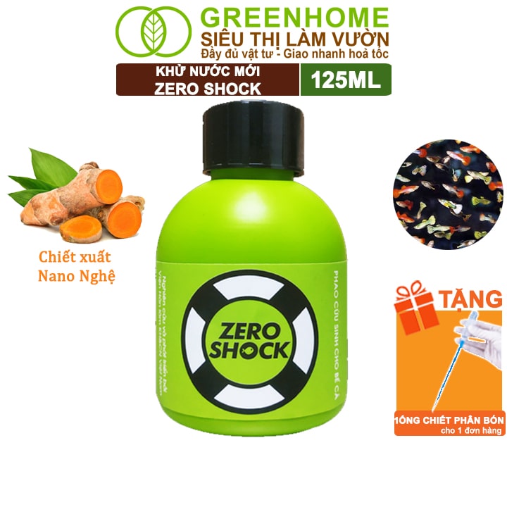 Khử Nước Mới Zero Shock Greenhome, Extra Bio, Chai 125ml, Chống Sốc, Giảm Stress, Hồi Phục Nhanh