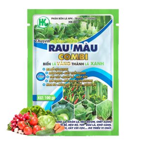 Phân Bón Lá Rau Màu Combi Greenhome, Hoàng Kim, Bao 100gr, Ra Rễ Cực Mạnh, Tốt Cây, Mướt lá