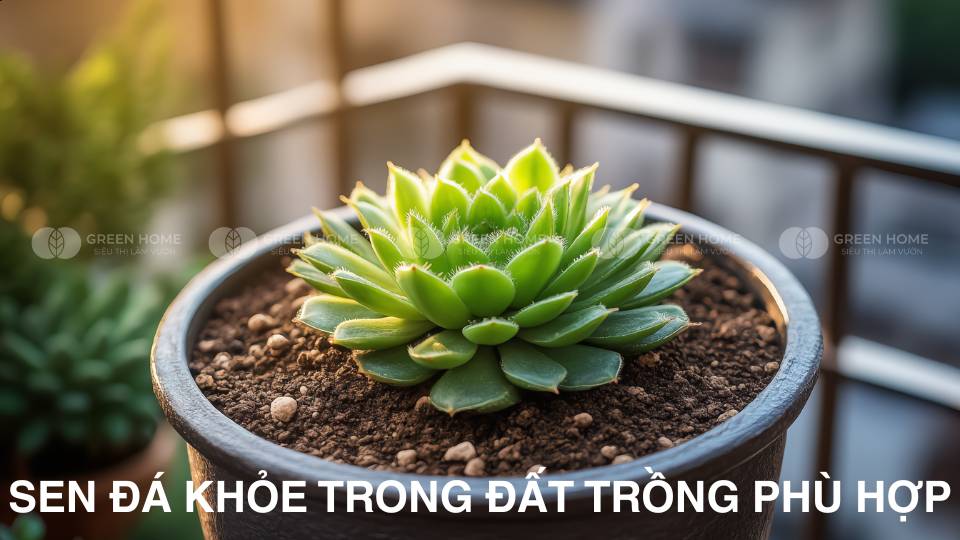Đất tơi xốp giúp không khí lưu thông, là yếu tố quan trọng trong đất cho sen đá