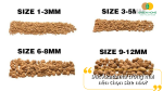 Đất Akadama có nhiều kích cỡ hạt khác nhau, cần chọn đúng size phù hợp với độ tuổi cây mai