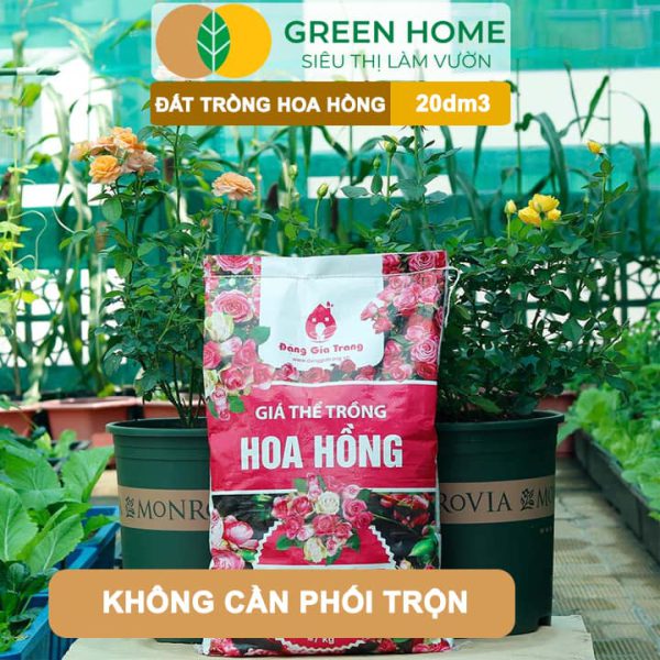 Đất Trồng Hoa Hồng Trộn Sẵn Sfarm, Bao 20dm3