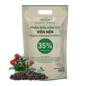 Phân Bón Hữu Cơ Viên Nén Greenma 35%, GreenHome, Túi 2kg, Chuyên Cho Cây Cảnh, Hoa Màu Trồng Chậu