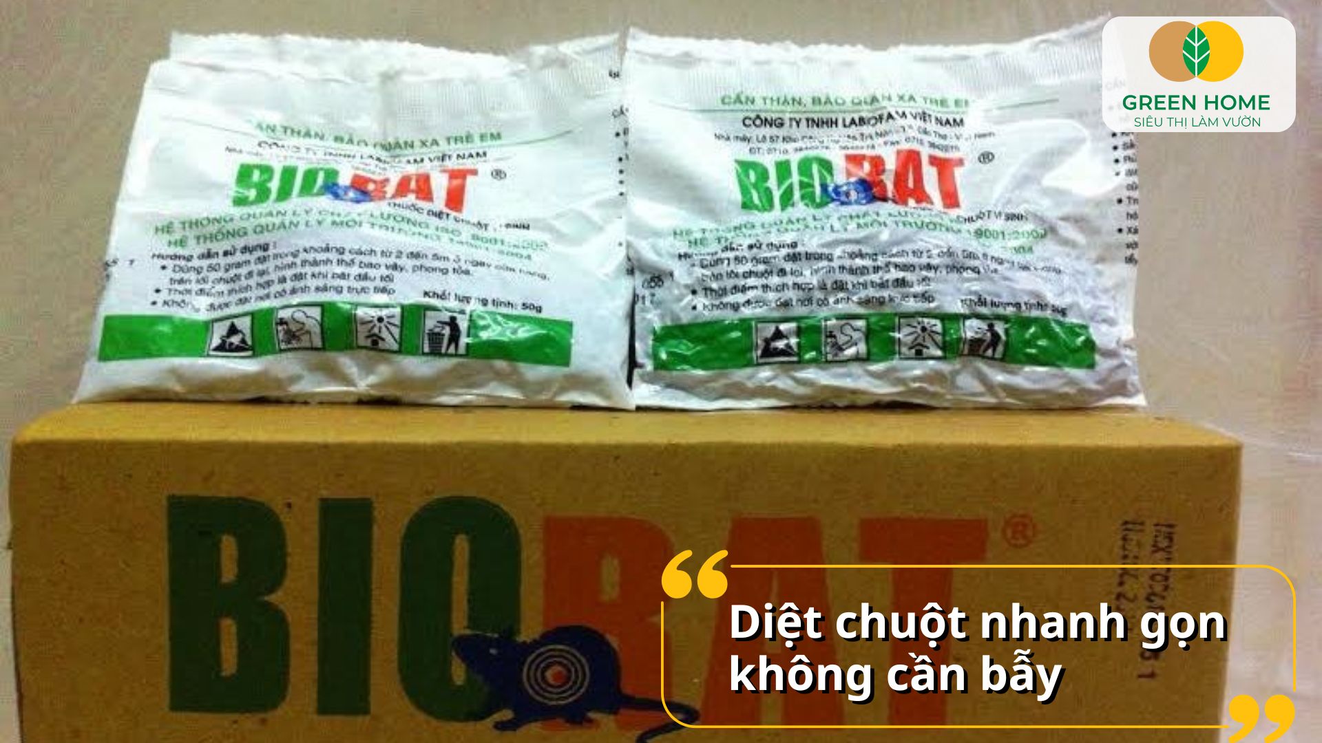Được khuyên dùng trong các khu chế biến thực phẩm nhờ thuốc diệt chuột sinh học