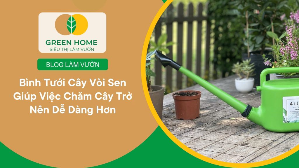 Bình tưới cây vòi sen giúp tiết kiệm nước và tưới đều từng gốc cây