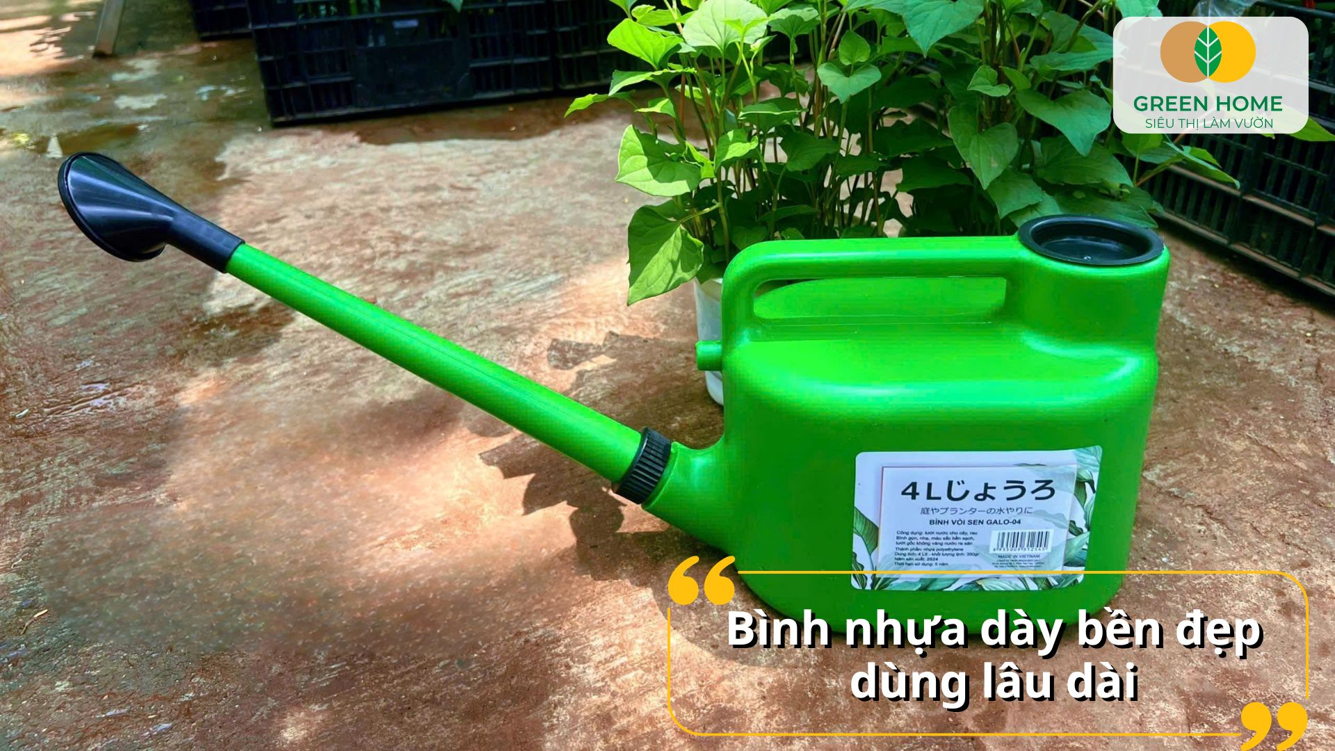 Chăm sóc cây cảnh dễ dàng hơn với bình tưới cây vòi sen dung tích lớn