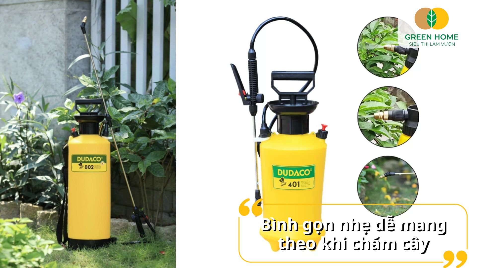 Bình tưới cây 4 lít có thể điều chỉnh tia nước phù hợp với từng loại cây