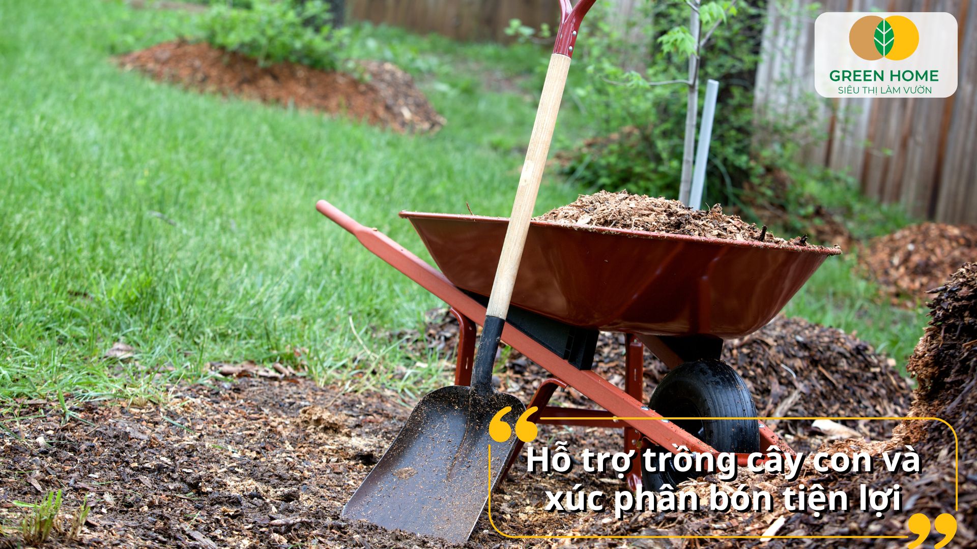 Xẻng xúc đất cán gỗ giúp xúc đất, trộn giá thể nhanh chóng