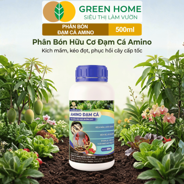 Phân Bón Hữu Cơ Đạm Cá Amino, Chai 500ml