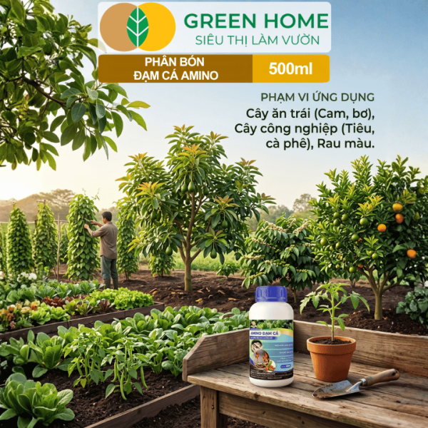 Phân Bón Hữu Cơ Đạm Cá Amino, Chai 500ml