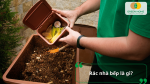 Đổ rác hữu cơ nhà bếp vào thùng ủ compost tại nhà