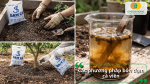 Các phương pháp bón đạm cá viên như bón gốc, trộn đất và ngâm pha tưới cho cây trồng.